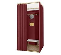 TYBGAU Boutique UK Cabine d'essayage Mobile Vestiaire for la Protection de la Vie privée Vestiaire Autonome Bureau Activité de Plein air et Centre Commercial Vestiaire(Rot,80x80x200cm)
