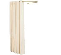 TYBGAU Boutique UK Cabine d'essayage Murale en U avec Rideau d'intimité, écran Mobile for vestiaires de magasins de vêtements Vestiaire(Wit,90 * 90cm)