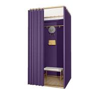TYBGAU Boutique UK Cabine d'essayage Portable avec Rideau d'ombrage, Cabine d'essayage Pliable et discrète for magasins de vêtements et casiers Vestiaire(Lila,80x80x200cm)