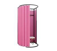 TYBGAU Boutique UK Cabine d'essayage Portable avec Rideaux occultants adaptée aux centres commerciaux et aux Bureaux Cabine d'essayage privée Vestiaire(Roze,100x95x200cm)
