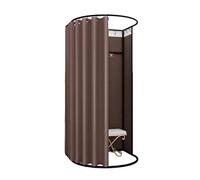 TYBGAU Boutique UK Cabine d'essayage Portable avec Rideaux occultants adaptée aux centres commerciaux et aux Bureaux Cabine d'essayage privée Vestiaire(Brown,100x95x200cm)