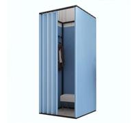 TYBGAU Boutique UK Cabine d'essayage Portable carrée avec présentoir et Rideau de séparation, idéale for Les cloisons de séparation dans Les centres commerciaux et Les Bureaux. Vestiaire(100CM)