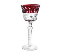 TYBGAU Boutique UK Flûte à Champagne en cristal coloré sculptée à la main de luxe, gobelet à Cocktail élégant à tige for cadeau de dîner gastronomique de fête de mariage(Rot)