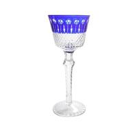 TYBGAU Boutique UK Flûte à Champagne en cristal coloré sculptée à la main de luxe, gobelet à Cocktail élégant à tige for cadeau de dîner gastronomique de fête de mariage(Blauw)
