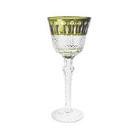 TYBGAU Boutique UK Flûte à Champagne en cristal coloré sculptée à la main de luxe, gobelet à Cocktail élégant à tige for cadeau de dîner gastronomique de fête de mariage(Groen)
