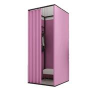 TYBGAU Boutique UK Vestiaire carré avec Rideau occultant, cloison de séparation Portable for magasins de vêtements, Bureaux et centres commerciaux Vestiaire(E,100x100x200cm)
