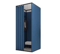 TYBGAU Boutique UK Vestiaire carré avec Rideau occultant, cloison de séparation Portable for magasins de vêtements, Bureaux et centres commerciaux Vestiaire(F,100x100x200cm)