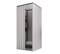 TYBGAU Boutique UK Vestiaire carré avec Rideau occultant, cloison de séparation Portable for magasins de vêtements, Bureaux et centres commerciaux Vestiaire(D,85x85x200cm)