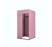 TYBGAU Boutique UK Vestiaire Portable Robuste avec Cadre et clôture Amovible, adapté aux magasins de vêtements et aux cabines d'essayage Vestiaire(Roze,100 * 85CM)