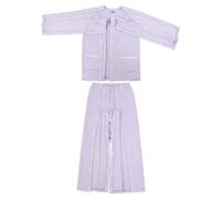 TYBGAU Boutique UK Vêtements de patient détachables, pyjama à manches longues for alité, vêtements adaptatifs postopératoires(Lila,M)