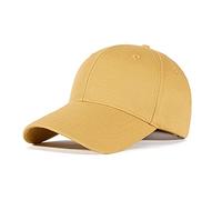 Tybiky Casquette de baseball unisexe Outdoor Running Baseball Casquette Coton Baseball Casquettes Adultes Casual Pure Couleur Baseboard Casquette Baseball Casquette Casquette Femme Homme, Curcuma,