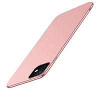 Tybiky Coque de protection en polycarbonate mat pour iPhone 11 Pro Max - Ultra fine - Minimaliste - Anti-chocs - Anti-rayures - Or rose