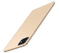 Tybiky Coque de protection fine pour iPhone 12 Mini - Coque rigide en polycarbonate mat - Minimaliste - Anti-chocs - Anti-rayures - Doré