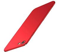 Tybiky Coque de protection rigide ultra fine pour iPhone SE 2020, iPhone SE 2020, iPhone 7/8 - Coque de protection rigide ultra fine - Anti-chocs - Anti-rayures - Rouge