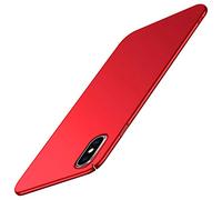 Tybiky Coque de protection rigide ultra fine pour iPhone Xr - Mat - En polycarbonate - Anti-chocs - Anti-rayures - Rouge