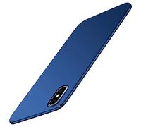 Tybiky Coque de protection rigide ultra fine pour iPhone XS, iPhone X - Mat - Anti-chocs - Anti-rayures - Pour iPhone XS/X - Bleu