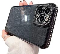 Tybiky - Coque de téléphone mobile pour iPhone 14 en silicone avec paillettes, strass brillants et design de pierres de diamant, coque de protection pour appareil photo, coque brillante pour iPhone 14