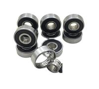 TYBOPHQJ Lot de 8 roulements 608 for Patins à Roues alignées, roulements en céramique 608zz, pièces de Skateboard, Longboard(8pc Gcr15 Abec11 B)