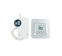 Delta Dore - Thermostat Tybox 5702 FP pour Commande au degré près de Deux radiateurs Fil Pilote - 6050675 Blanc
