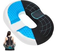 TYBYBB Coussin d'assise orthopédique en forme de mémoire de forme pour chaise de bureau - Coussin orthopédique pour le coccyx - Coussin d'assise pour hémorroïdes - Mousse - Gel - Donut - Coussin