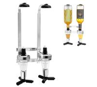 TYBYBB Porte Bouteille Mural Doseur Bouteille Distributeur D'alcool Alliage Daluminium, pour Cocktails, Barman, vin Mélangé, Bar, Cuisine (2 Tête)