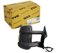 TYC 309-0164 Rétroviseur extérieur pour ajustage électrique des rétroviseurs convexe chauffant avec capteur de température Bras long de rétroviseur gauche Compatible avec FIAT Ducato III Van 250, 290