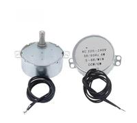 TYC-50 AC 220V 12V 50/60Hz Couple 4KGF.CM 4W CW/CCW Micro-ondes Platine Tournante for Ventilateur Électrique 5-6 R/min Moteur Synchrone Stable Pro(AC 220-240V)