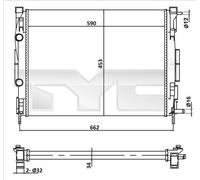 TYC 728-0054 Radiateur, refroidissement du moteur pour RENAULT
