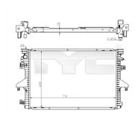 TYC 737-0069 Radiateur du moteur