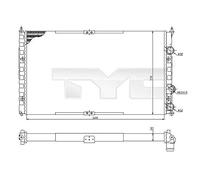 Radiateur, refroidissement du moteur TYC 737-0057