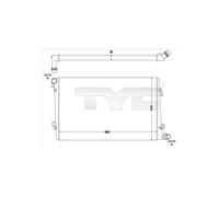 TYC Europe B.V. Radiateur du moteur 737-0063-R – 416×650×32 mm