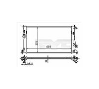 TYC Radiateur, refroidissement du moteur 720-0012