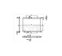 TYC Radiateur, refroidissement du moteur 726-0016-R