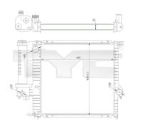 TYC 703-0009-R Radiateur du moteur