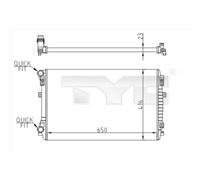 TYC 737-0071-R Radiateur du moteur