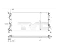 TYC 737-0064-R Radiateur du moteur