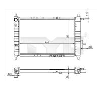 TYC 706-0023-R Radiateur du moteur