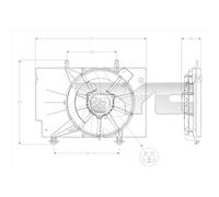 TYC Ventilateur, refroidissement du moteur 810-0042