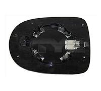 TYC Verre de rétroviseur extérieur 328-0137-1 Compatible Renault Clio III/Grandtour, Modus, Twingo II
