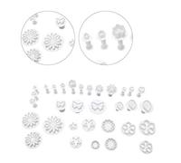 TYCIONG 33 Pièces Moules de Décoration de Gâteaux, Outils de Gaufrage de Fondant avec des Formes de Coeur de Papillon de Fleur 3D, pour la Décoration de Cuisson de Biscuits de Gâteau au