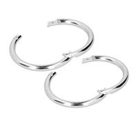TYCIONG Anneau de Nez de Taureau en Acier au Carbone 2 Pièces, Anneau de Nez de Vache Antirouille Lisse pour équipement D'animaux de Ferme, avec Verrouillage Automatique pour