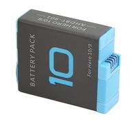 TYCIONG Batterie au lithium rechargeable pour 10 9 Noir 1800 mAh Haute Capacité Caméra d'action Accessoire pour la maison, le bureau, les voyages, le camping Plastique et métal 1 batterie