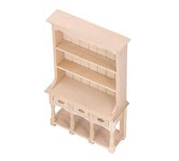 TYCIONG Bibliothèque de Maison de Poupée, Mini Classique, Couleurs Pures, Jouet pour Enfants, échelle 1/12, Bouleau et Cuivre, 4,2x7,0x1,6 Pouces