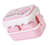TYCIONG Boîte à Déjeuner à Compartiment Indépendant, Boîte à de Dessin animé Mignon, ondable pour les étudiants en Plastique (Rose)