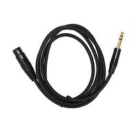 TYCIONG Câble XLR Femelle Robuste vers TRS 1/4 Pouces, Son Clair pour école et église, PVC Noir, 1 X Câble XLR Femelle vers TRS /4 Pouces (#2)