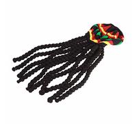 TYCIONG Chapeau de Perruque Dreadlocks Unique, Béret Doux avec Longue Perruque Noire pour Accessoires Photo
