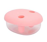 TYCIONG Conteneur de Collation 2 en 1 sans Gâchis, Boîte de Stockage des Aliments Anti-fuite avec Couvercle à Doigt intégré, pour les Enfants en Voyage, à L'école et au Bureau (Rose)