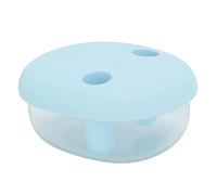 TYCIONG Conteneur de Collation 2 en 1 sans Gâchis, Boîte de Stockage des Aliments Anti-fuite avec Couvercle à Doigt intégré, pour les Enfants en Voyage, à L'école et au Bureau (Bleue)