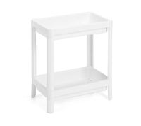 TYCIONG Étagère de Sol de Salle de Bain à 2 Niveaux, étagère de Sol avec Trou de Drainage, Multifonctionnelle, Stable, Peu Encombrante, étagère sur Pied pour Salle de Bain, Cuisine