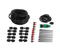 TYCIONG Goutteur D'eau à Débit Réglable, Tuyau D'irrigation Goutte à Goutte de 10 M avec Supports pour Arrosage du Jardin, Direction de Pulvérisation Réglable pour Plantes en Pot